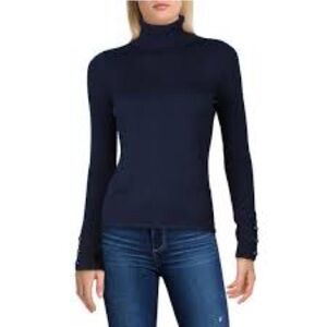 L'AGENCE Deep Blue Turtleneck size small